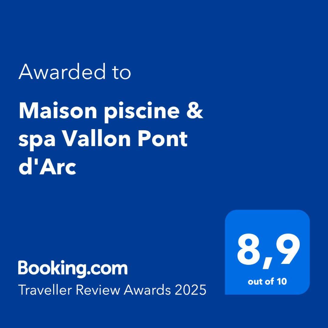 Maison Piscine & Spa Vallon Pont D'Arc Экстерьер фото